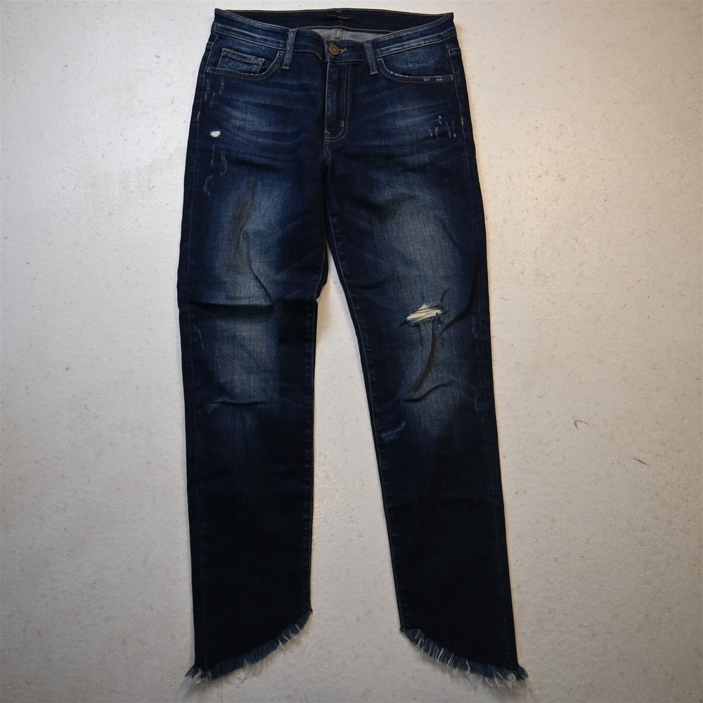 Flying Monkey 27 Mid Rise Ankle Skinny Rinse Stretch Denim Womens Jeans